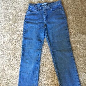 High waisted Lee straight leg jeans